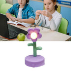 Table Lamp Cute Flower Night Light Portable Desk Lamp Decorative for Office Dorm Decor Purple