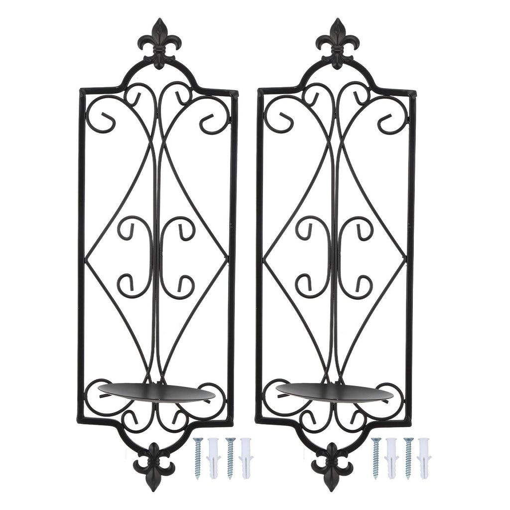2pcs Wall Sconce Candle Holder Hanging Iron Wall Candle Sconce Holder Wall Decorations for Living Room Dining Room