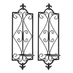 2pcs Wall Sconce Candle Holder Hanging Iron Wall Candle Sconce Holder Wall Decorations for Living Room Dining Room