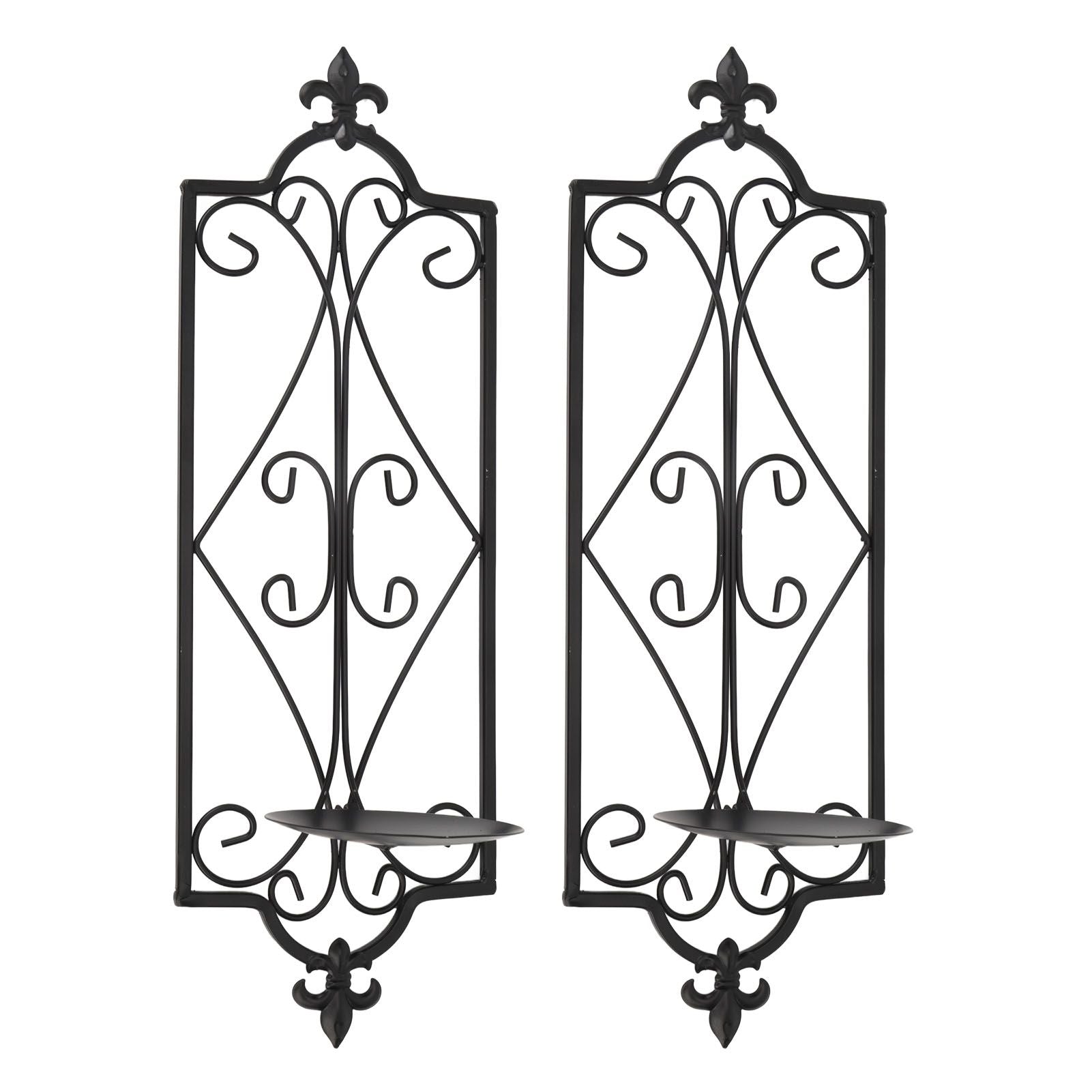 2pcs Wall Sconce Candle Holder Hanging Iron Wall Candle Sconce Holder Wall Decorations for Living Room Dining Room
