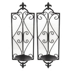 2pcs Wall Sconce Candle Holder Hanging Iron Wall Candle Sconce Holder Wall Decorations for Living Room Dining Room