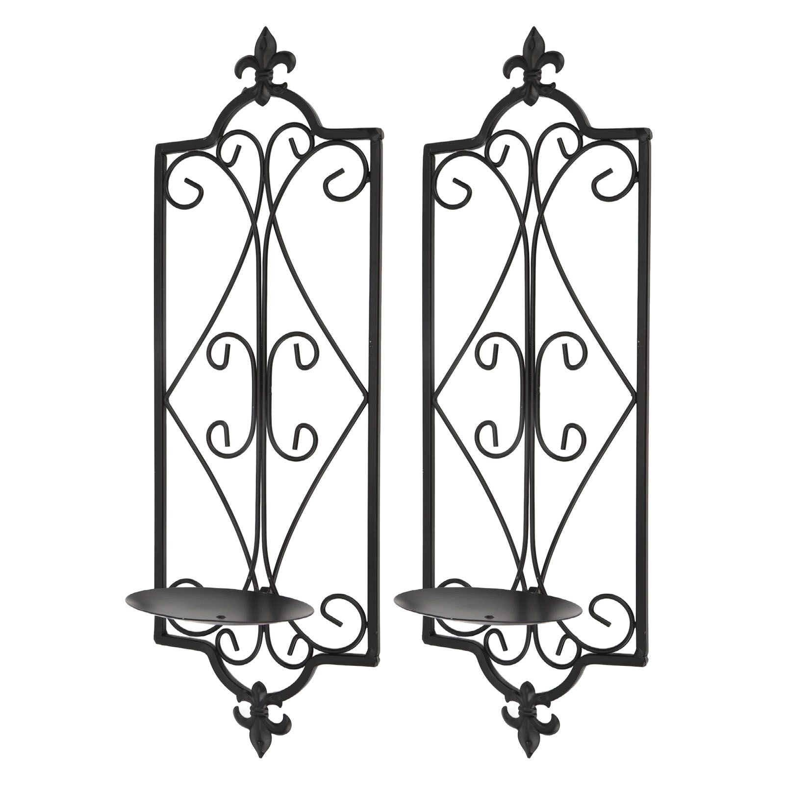 2pcs Wall Sconce Candle Holder Hanging Iron Wall Candle Sconce Holder Wall Decorations for Living Room Dining Room