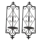 2pcs Wall Sconce Candle Holder Hanging Iron Wall Candle Sconce Holder Wall Decorations for Living Room Dining Room