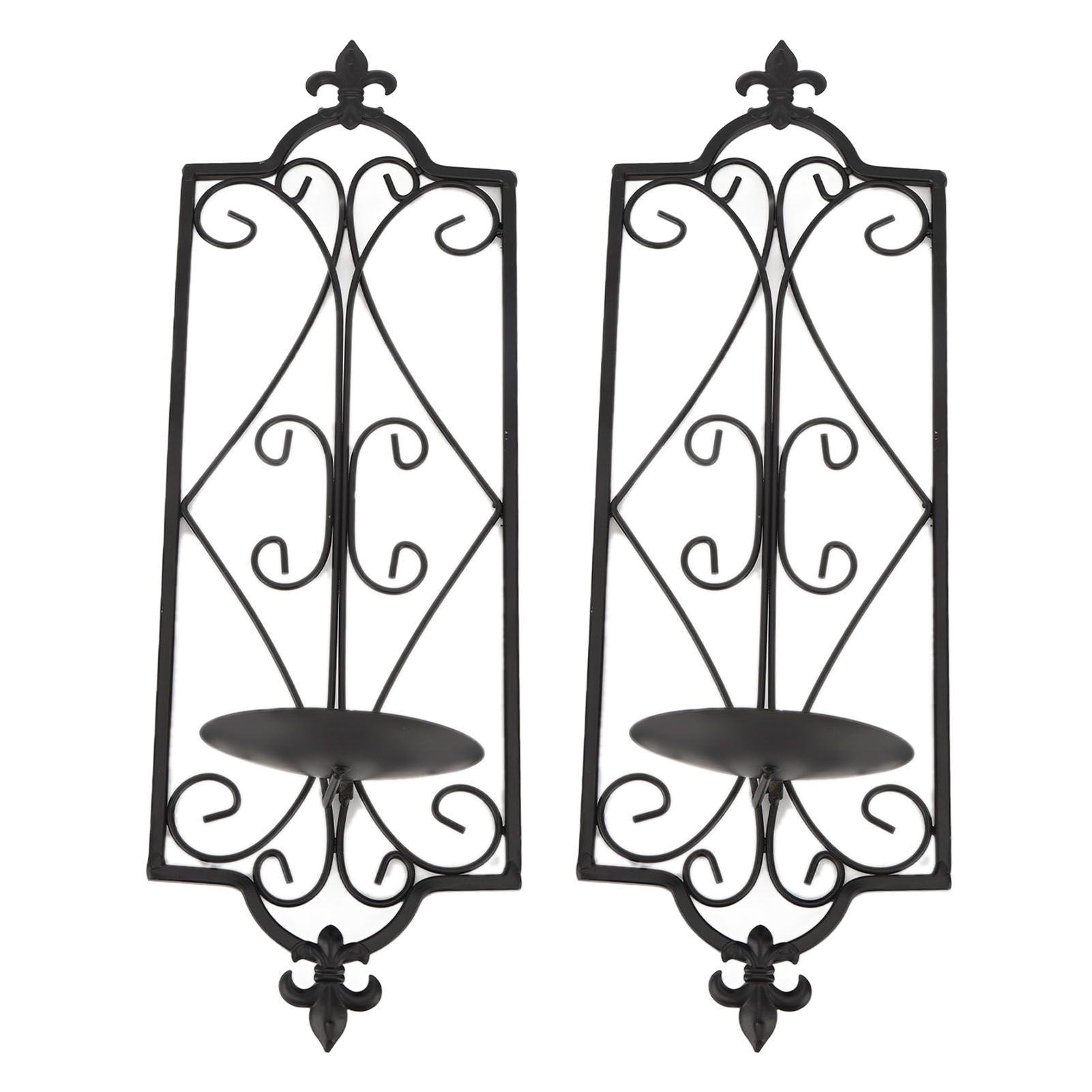 2pcs Wall Sconce Candle Holder Hanging Iron Wall Candle Sconce Holder Wall Decorations for Living Room Dining Room