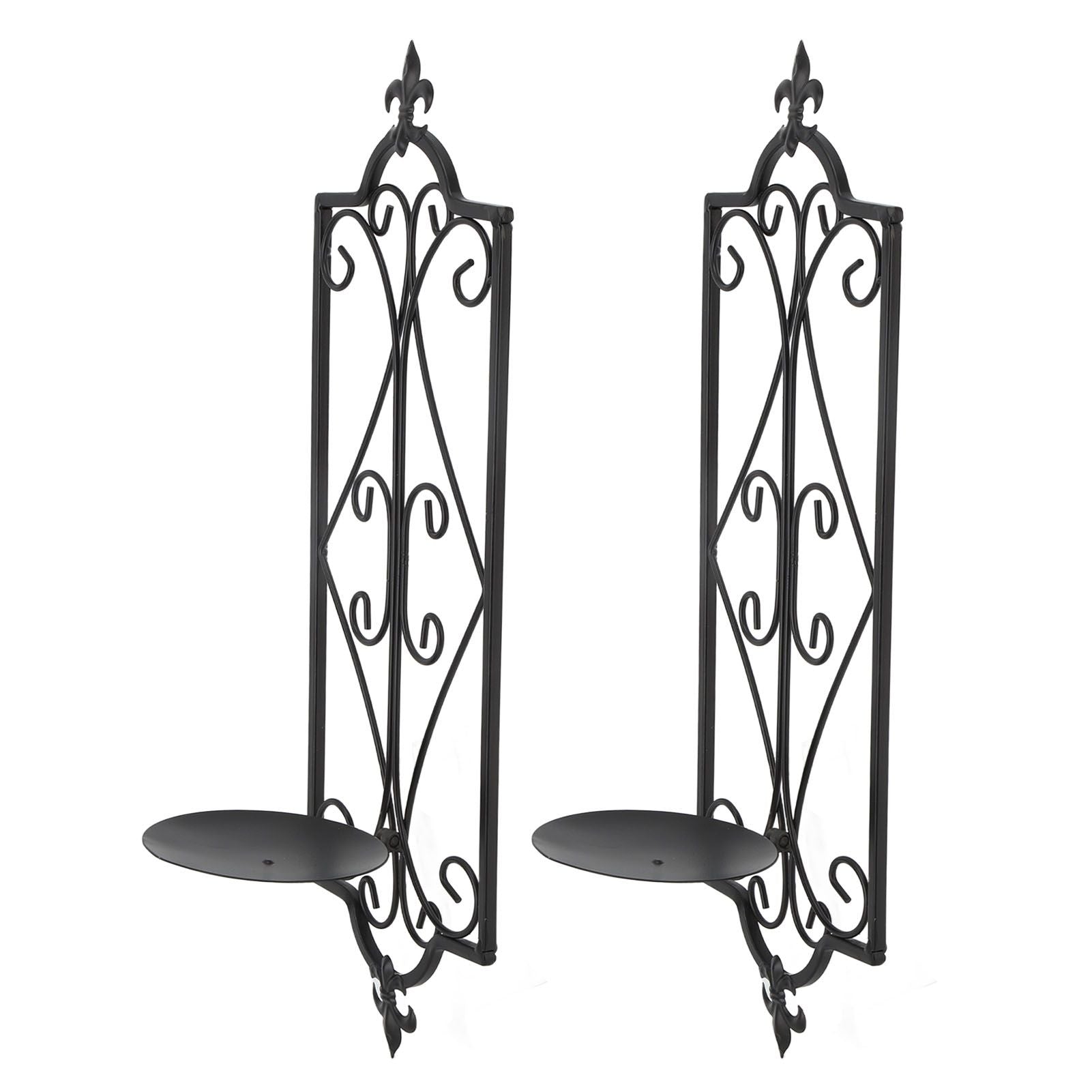 2pcs Wall Sconce Candle Holder Hanging Iron Wall Candle Sconce Holder Wall Decorations for Living Room Dining Room