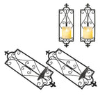 2pcs Wall Sconce Candle Holder Hanging Iron Wall Candle Sconce Holder Wall Decorations for Living Room Dining Room