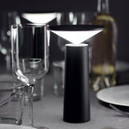 LED Table Lamp Rechargeable Touch Control Desk Light Adjustable Eye Protection Lamp with Battery Black