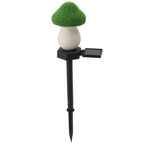 Mushroom Solar Light Garden Outdoor Light Flocking Landscape Decoration Ground Fixed Ambient Lighting