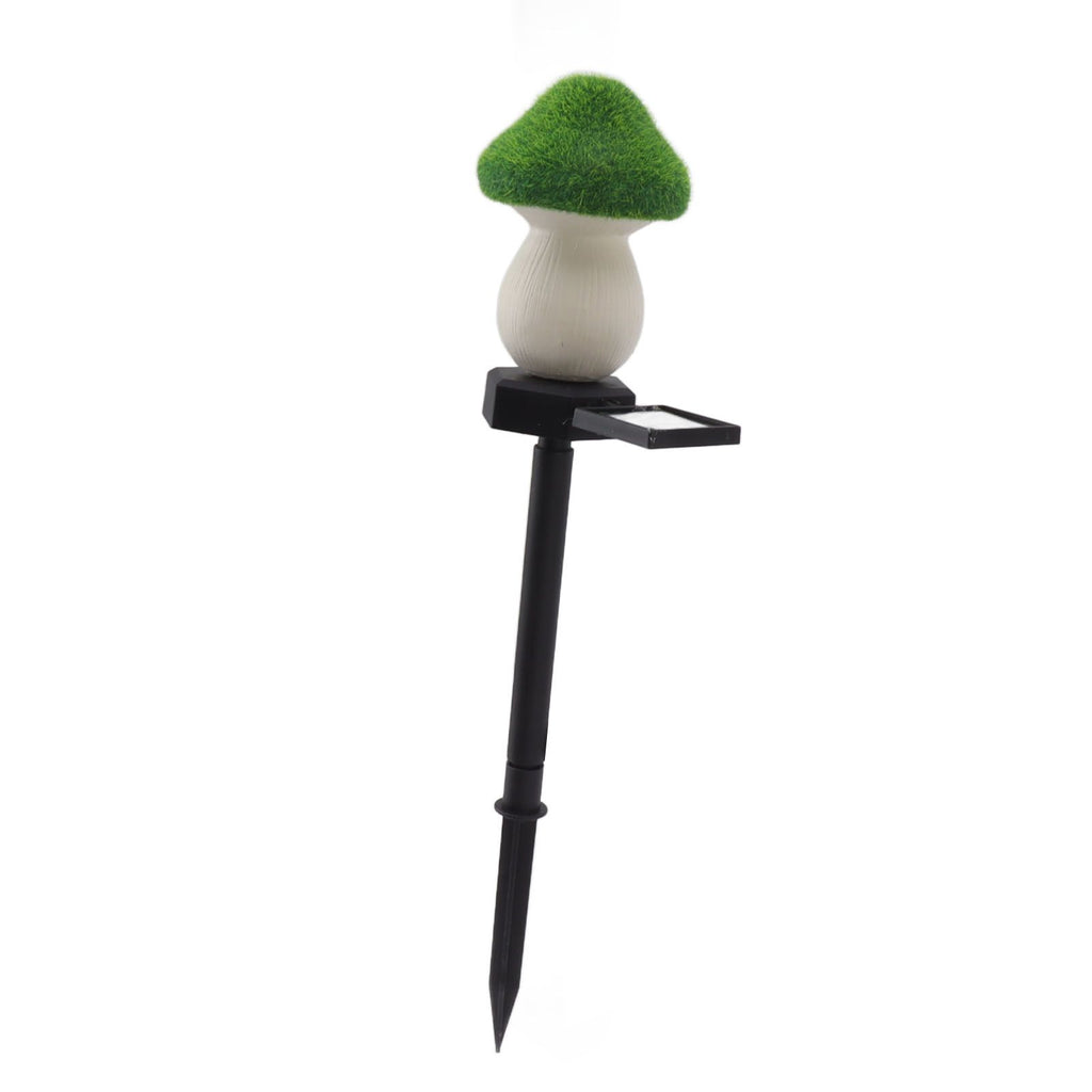Mushroom Solar Light Garden Outdoor Light Flocking Landscape Decoration Ground Fixed Ambient Lighting