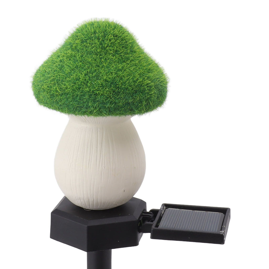 Mushroom Solar Light Garden Outdoor Light Flocking Landscape Decoration Ground Fixed Ambient Lighting
