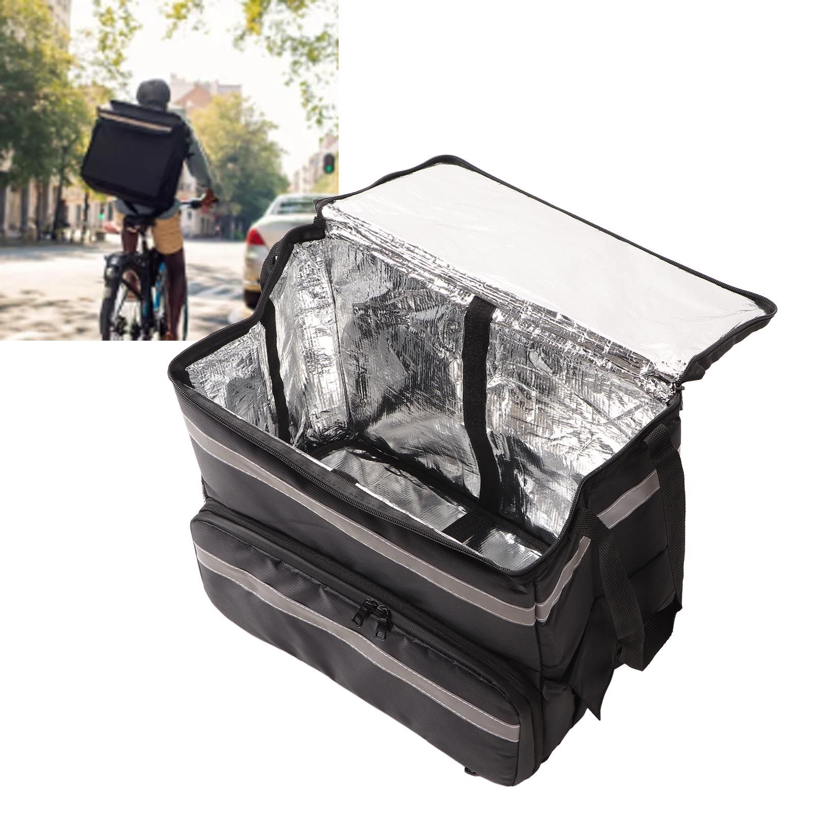 50L Insulated Pizza Delivery Backpack Take Out Food Delivery Thermal Backpack with Expandable Layer for Camping Travel