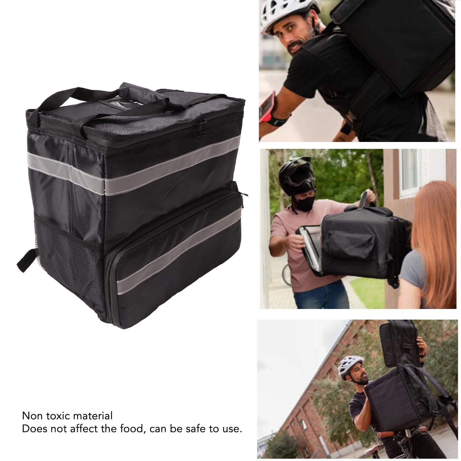 50L Insulated Pizza Delivery Backpack Take Out Food Delivery Thermal Backpack with Expandable Layer for Camping Travel
