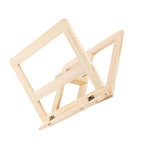 Wooden Book Stand Adjustable Book Holder Reading Stand Recipe Cookbook Holder for Kid Adult Home Wooden Clip