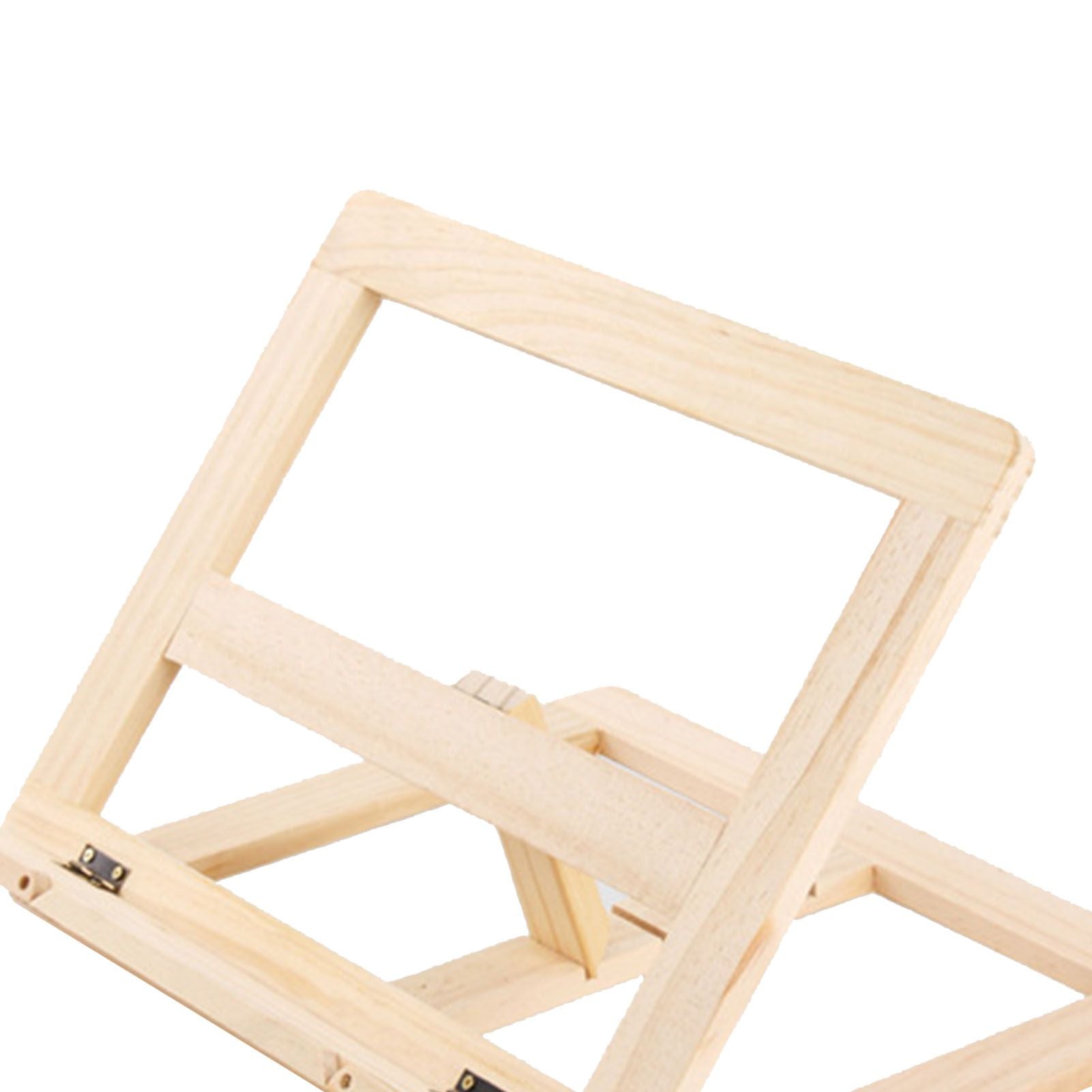 Wooden Book Stand Adjustable Book Holder Reading Stand Recipe Cookbook Holder for Kid Adult Home Wooden Clip
