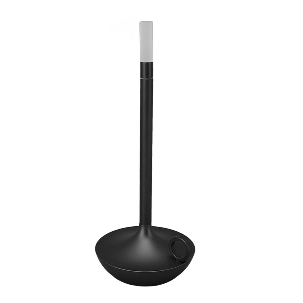 Cordless Table Lamp Innovative Candle Shape 3 Levels Brightness Dimmable Rechargeable LED Desk Lamp Black