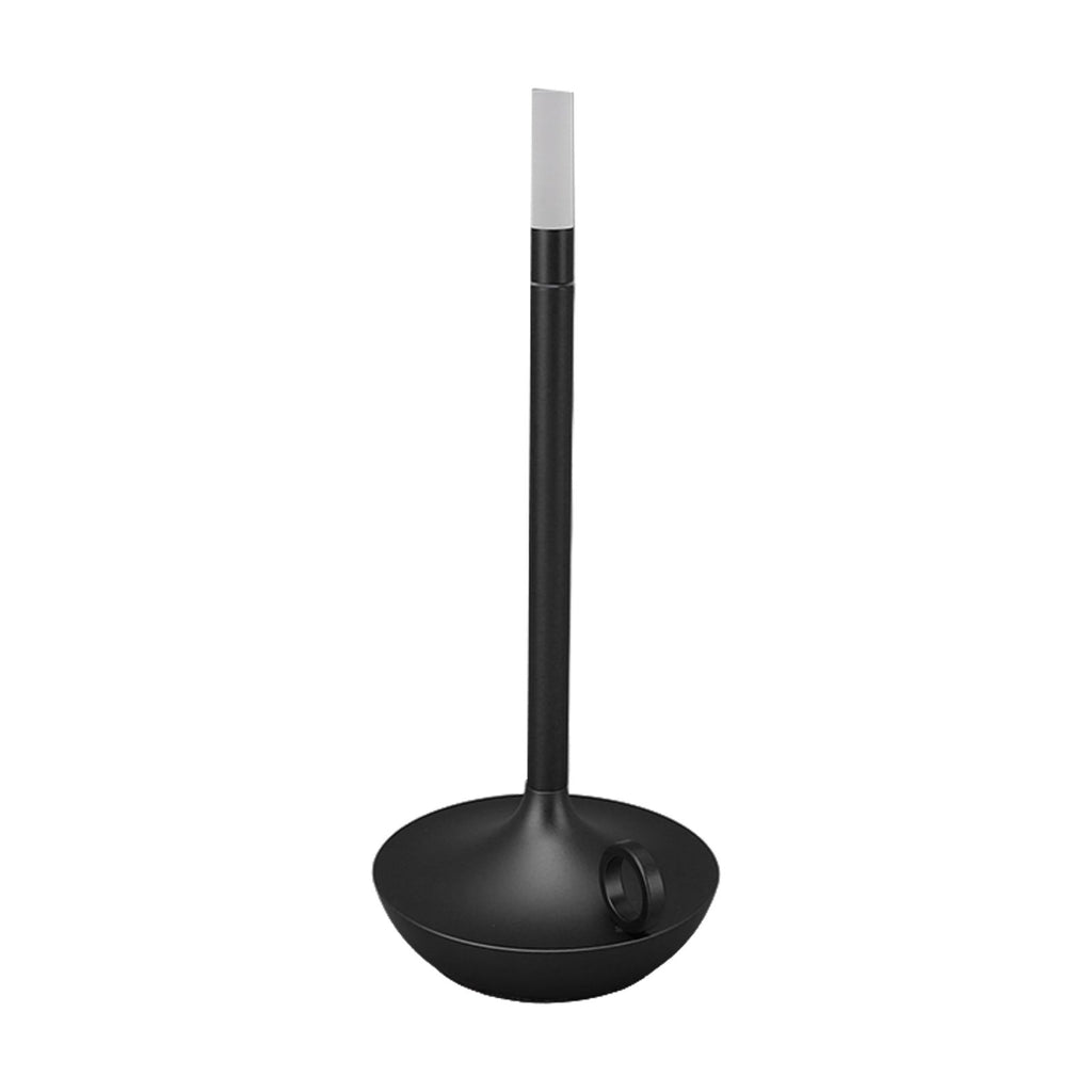 Cordless Table Lamp Innovative Candle Shape 3 Levels Brightness Dimmable Rechargeable LED Desk Lamp Black