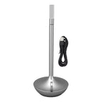 Cordless Table Lamp Innovative Candle Shape 3 Levels Brightness Dimmable Rechargeable LED Desk Lamp Silver