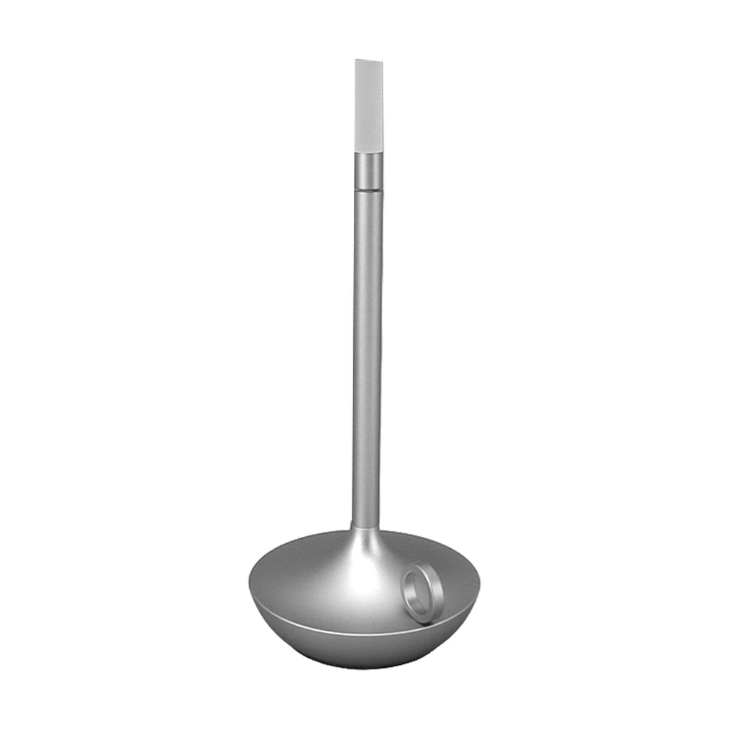 Cordless Table Lamp Innovative Candle Shape 3 Levels Brightness Dimmable Rechargeable LED Desk Lamp Silver