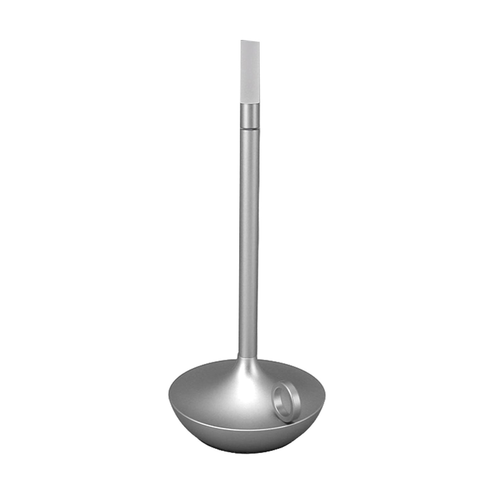 Cordless Table Lamp Innovative Candle Shape 3 Levels Brightness Dimmable Rechargeable LED Desk Lamp Silver