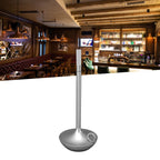 Cordless Table Lamp Innovative Candle Shape 3 Levels Brightness Dimmable Rechargeable LED Desk Lamp Silver