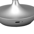 Cordless Table Lamp Innovative Candle Shape 3 Levels Brightness Dimmable Rechargeable LED Desk Lamp Silver