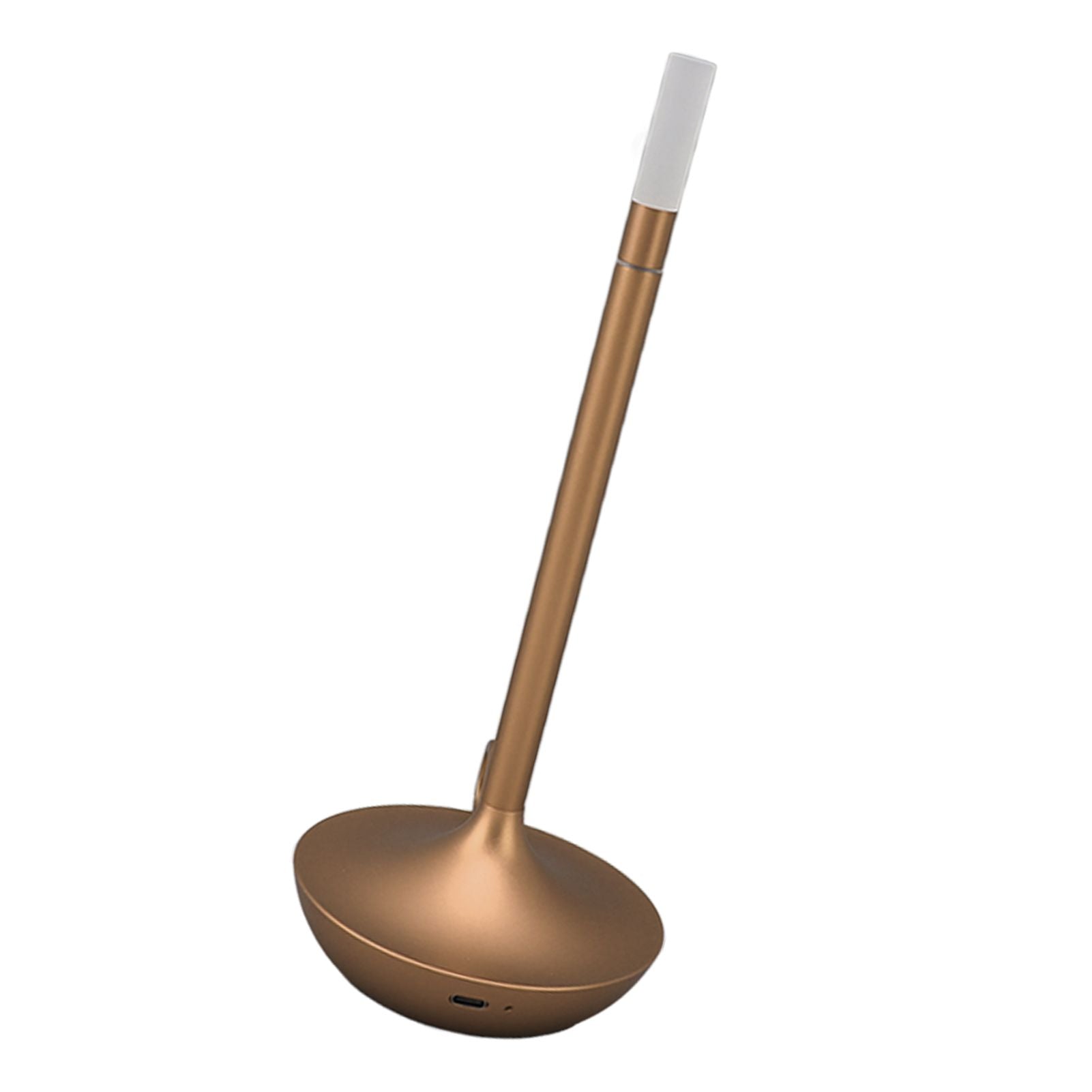 Cordless Table Lamp Innovative Candle Shape 3 Levels Brightness Dimmable Rechargeable LED Desk Lamp Gold