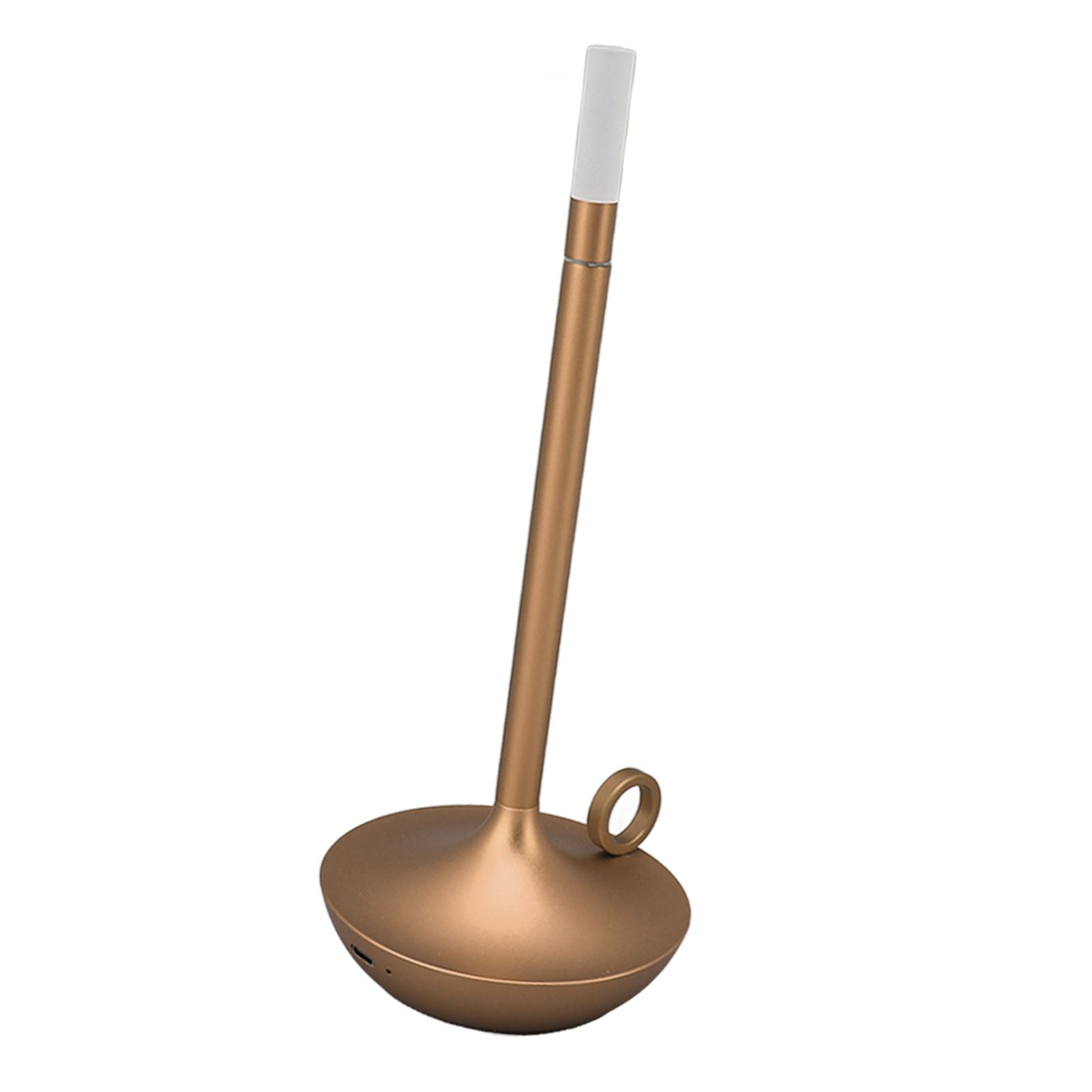 Cordless Table Lamp Innovative Candle Shape 3 Levels Brightness Dimmable Rechargeable LED Desk Lamp Gold