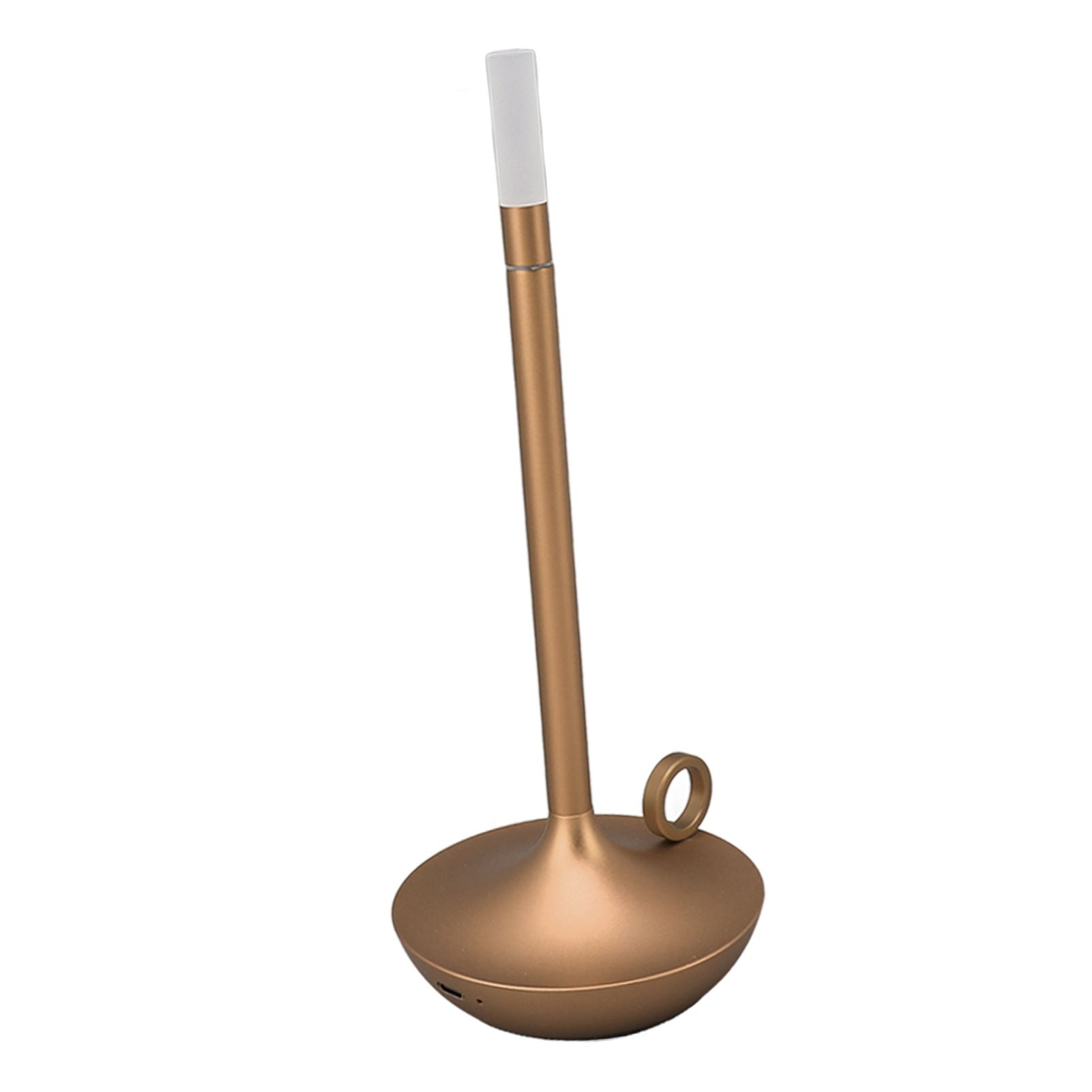 Cordless Table Lamp Innovative Candle Shape 3 Levels Brightness Dimmable Rechargeable LED Desk Lamp Gold