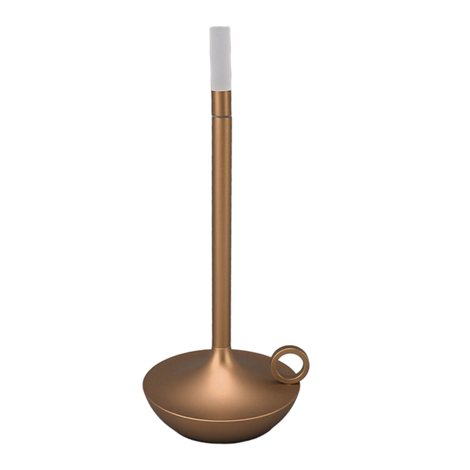 Cordless Table Lamp Innovative Candle Shape 3 Levels Brightness Dimmable Rechargeable LED Desk Lamp Gold