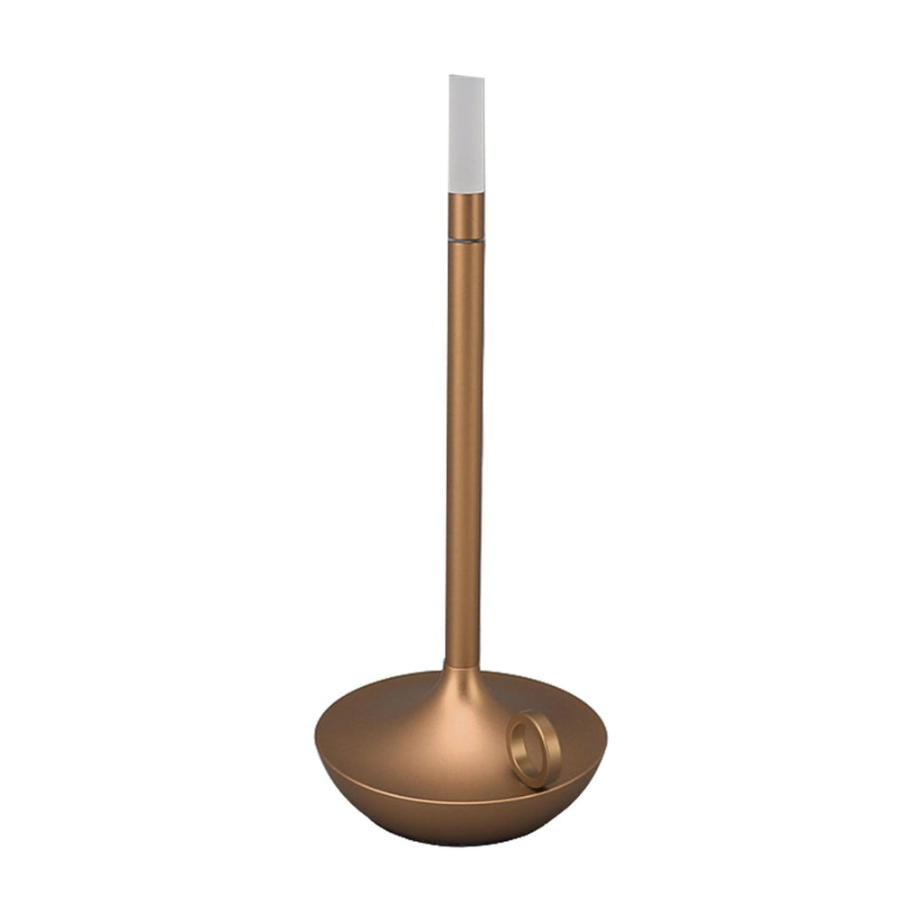 Cordless Table Lamp Innovative Candle Shape 3 Levels Brightness Dimmable Rechargeable LED Desk Lamp Gold