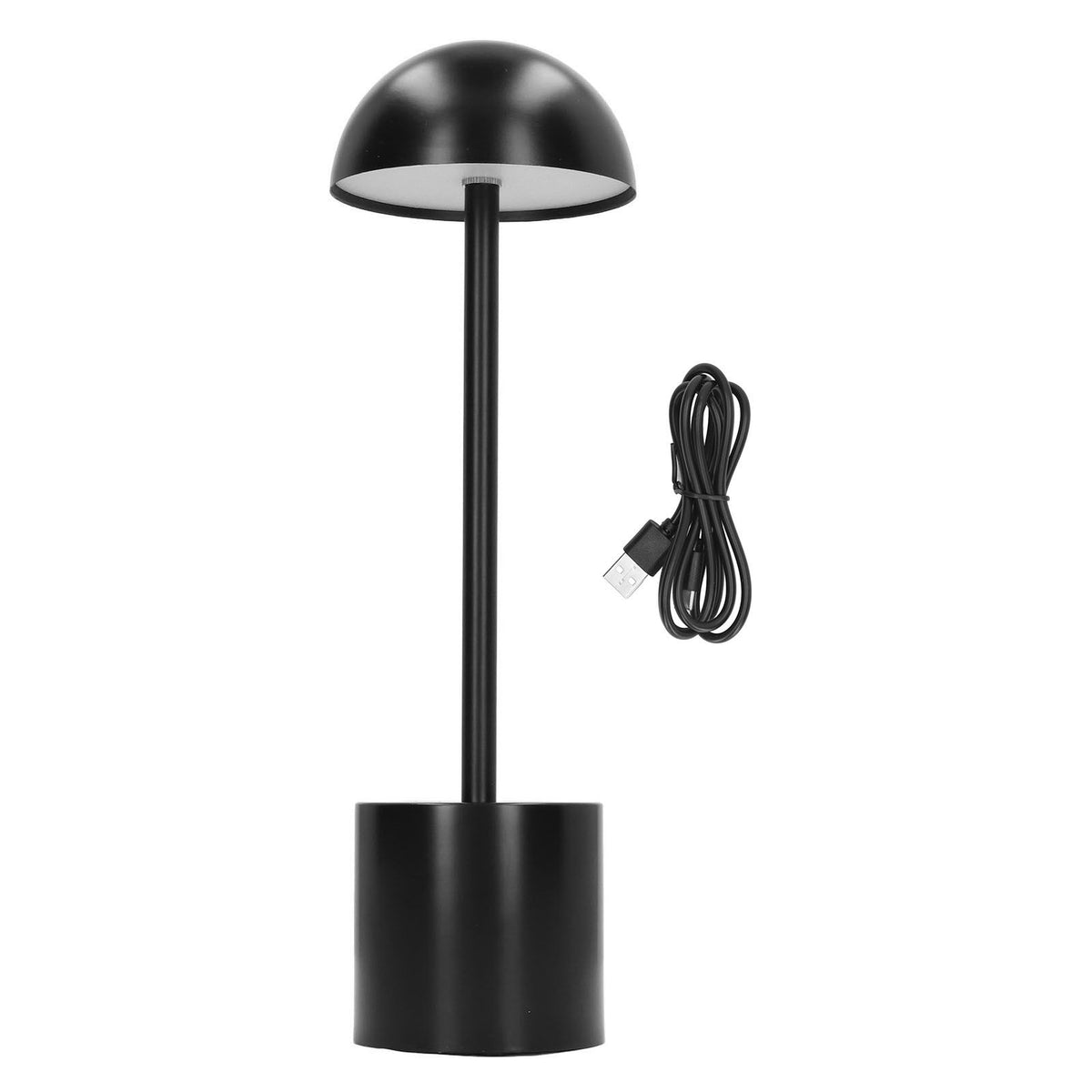 Cordless Table Lamp 2000mAh Rechargeable LED 3 Color Dimming USB Desk Lamp for Home Livingroom Restaurant Black Main image
