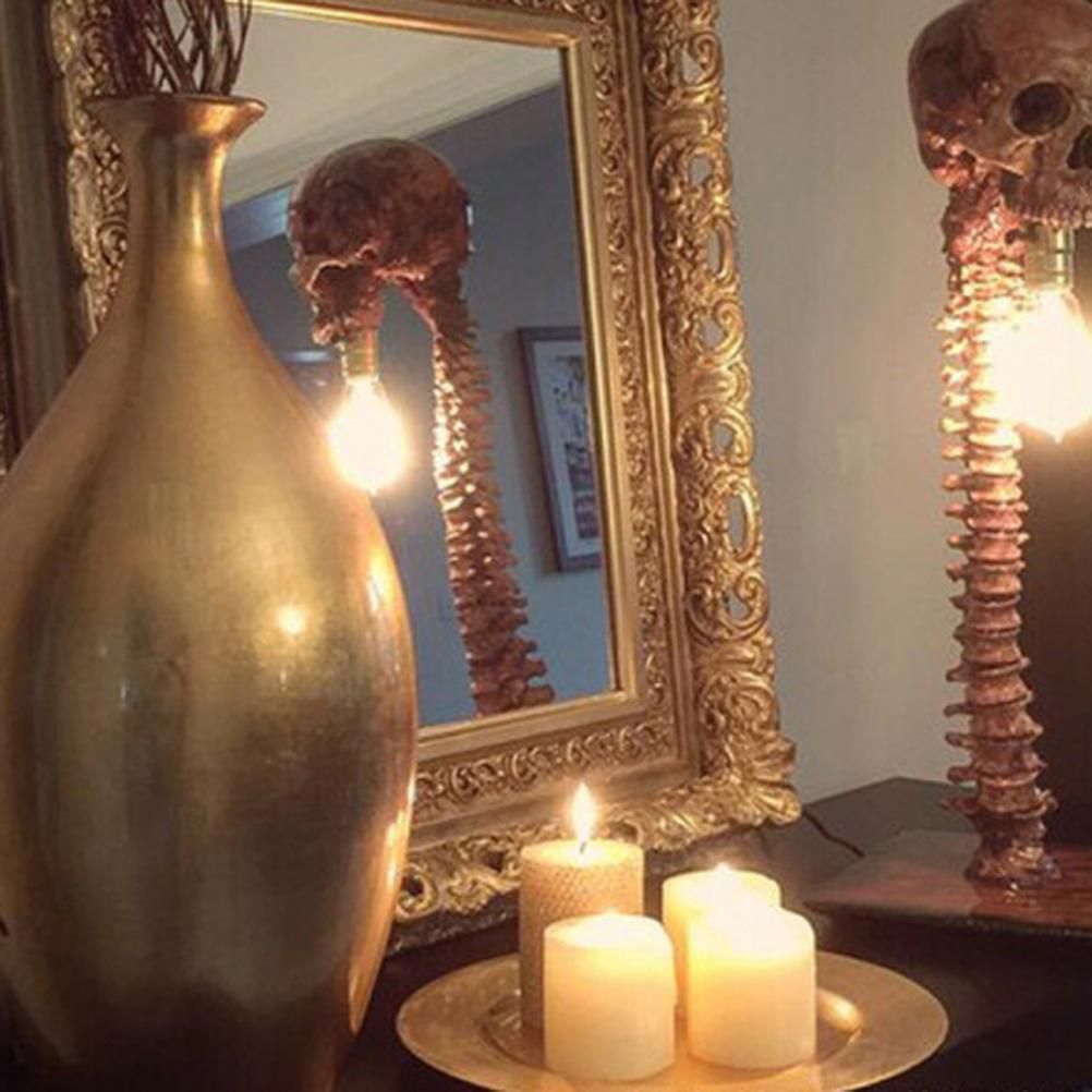 Skeleton Lamp Halloween 3D LED Skeleton Lamp Haunted House Ornament Prop Gifts for Birthday