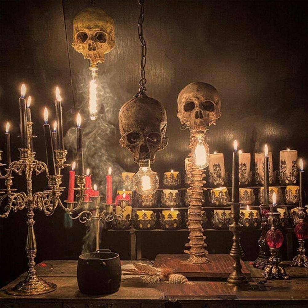 Skeleton Lamp Halloween 3D LED Skeleton Lamp Haunted House Ornament Prop Gifts for Birthday