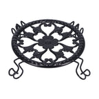 Flower Pot Stand Black Elegant Light Weight Stable Wrought Iron Plant Riser for Living Room Balcony Office