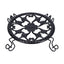 Flower Pot Stand Black Elegant Light Weight Stable Wrought Iron Plant Riser for Living Room Balcony Office
