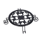 Flower Pot Stand Black Elegant Light Weight Stable Wrought Iron Plant Riser for Living Room Balcony Office