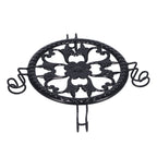 Flower Pot Stand Black Elegant Light Weight Stable Wrought Iron Plant Riser for Living Room Balcony Office