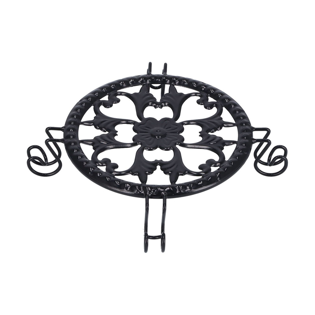 Flower Pot Stand Black Elegant Light Weight Stable Wrought Iron Plant Riser for Living Room Balcony Office