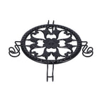 Flower Pot Stand Black Elegant Light Weight Stable Wrought Iron Plant Riser for Living Room Balcony Office