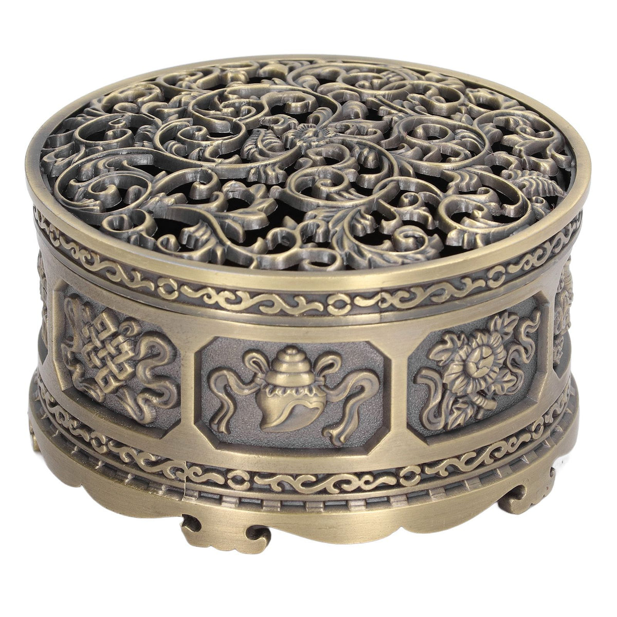Incense Holder Burner Copper Aroma Burner Home Decoration Ornament for Indoor Temple Main image