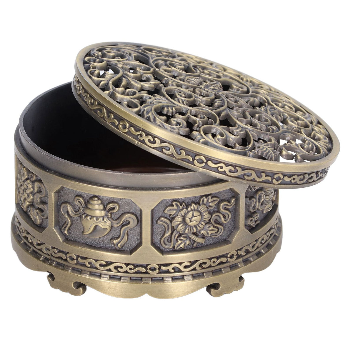 Incense Holder Burner Copper Aroma Burner Home Decoration Ornament for Indoor Temple