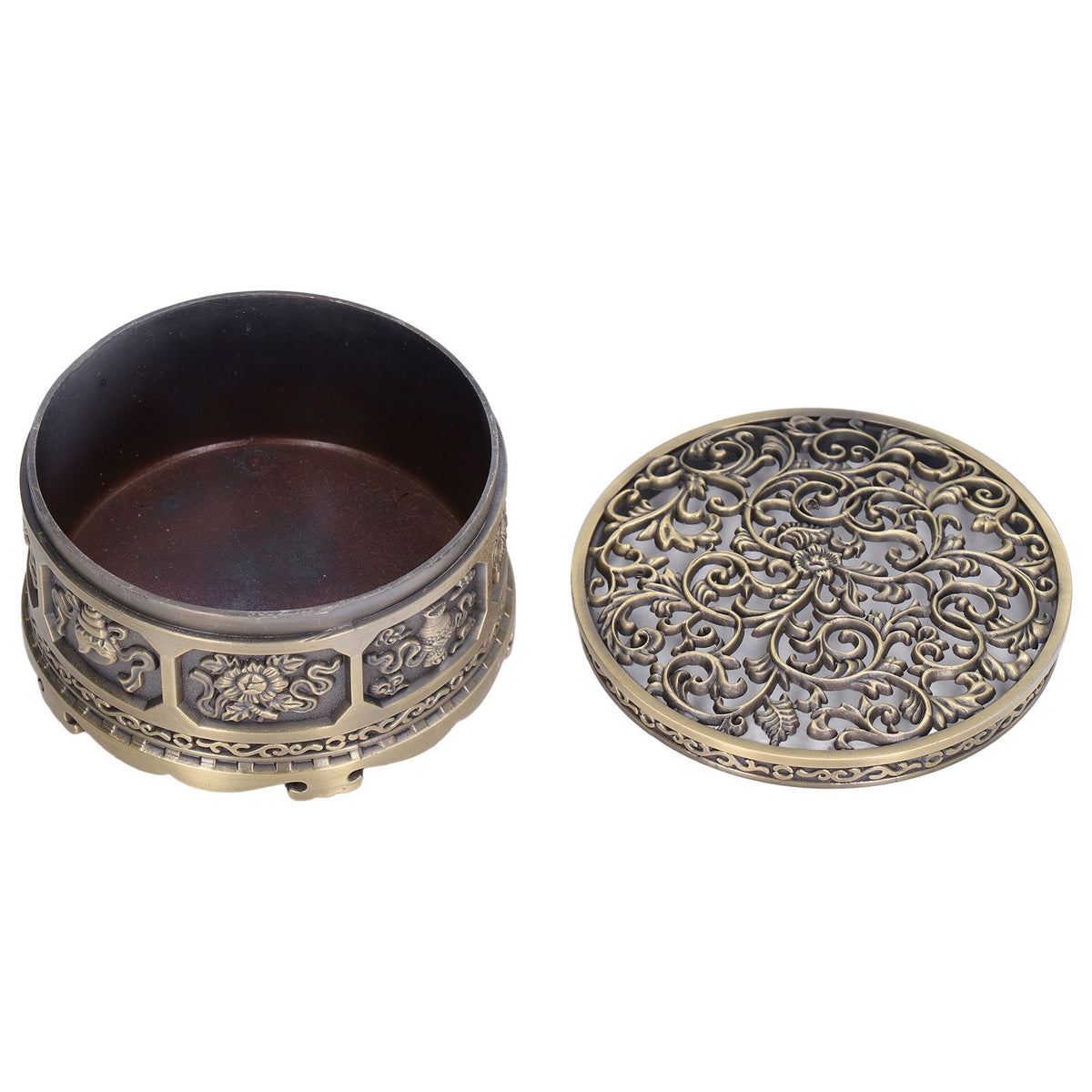 Incense Holder Burner Copper Aroma Burner Home Decoration Ornament for Indoor Temple