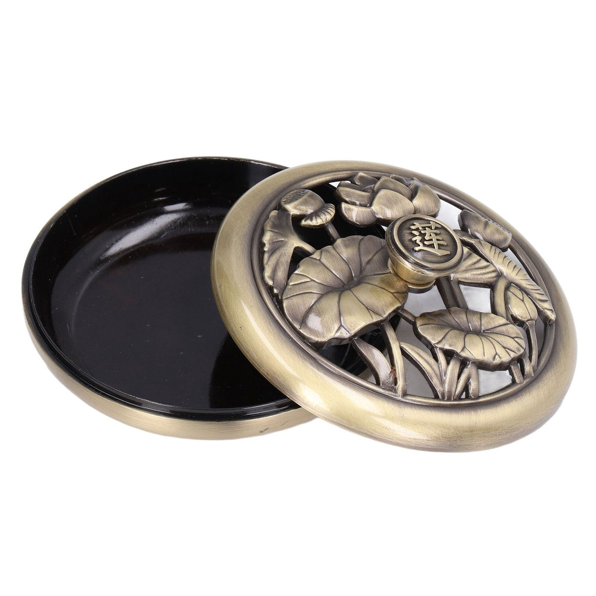Coil Incense Burner Tray Vintage Incense Bowl Holder Metal Alloy for Living Room Bedroom Office368