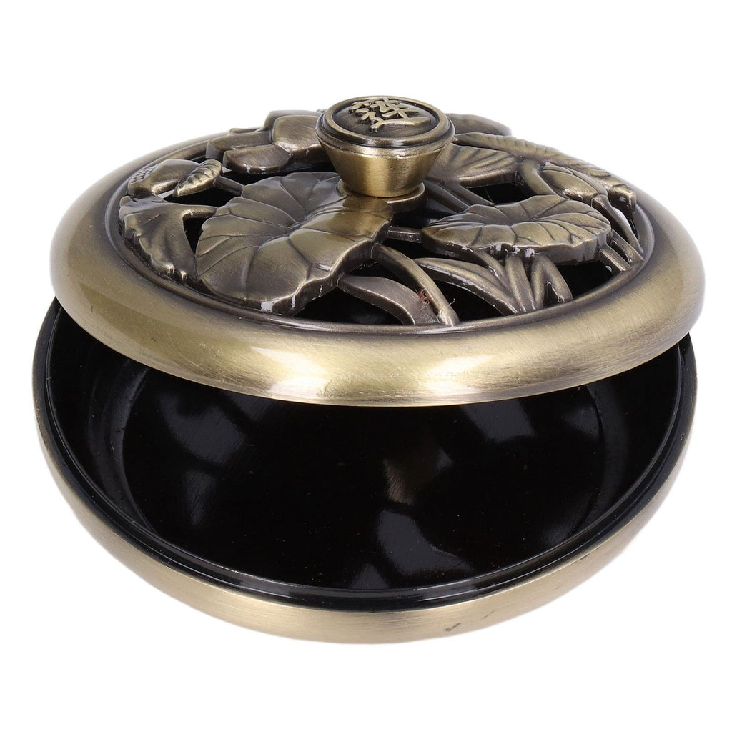 Coil Incense Burner Tray Vintage Incense Bowl Holder Metal Alloy for Living Room Bedroom Office368