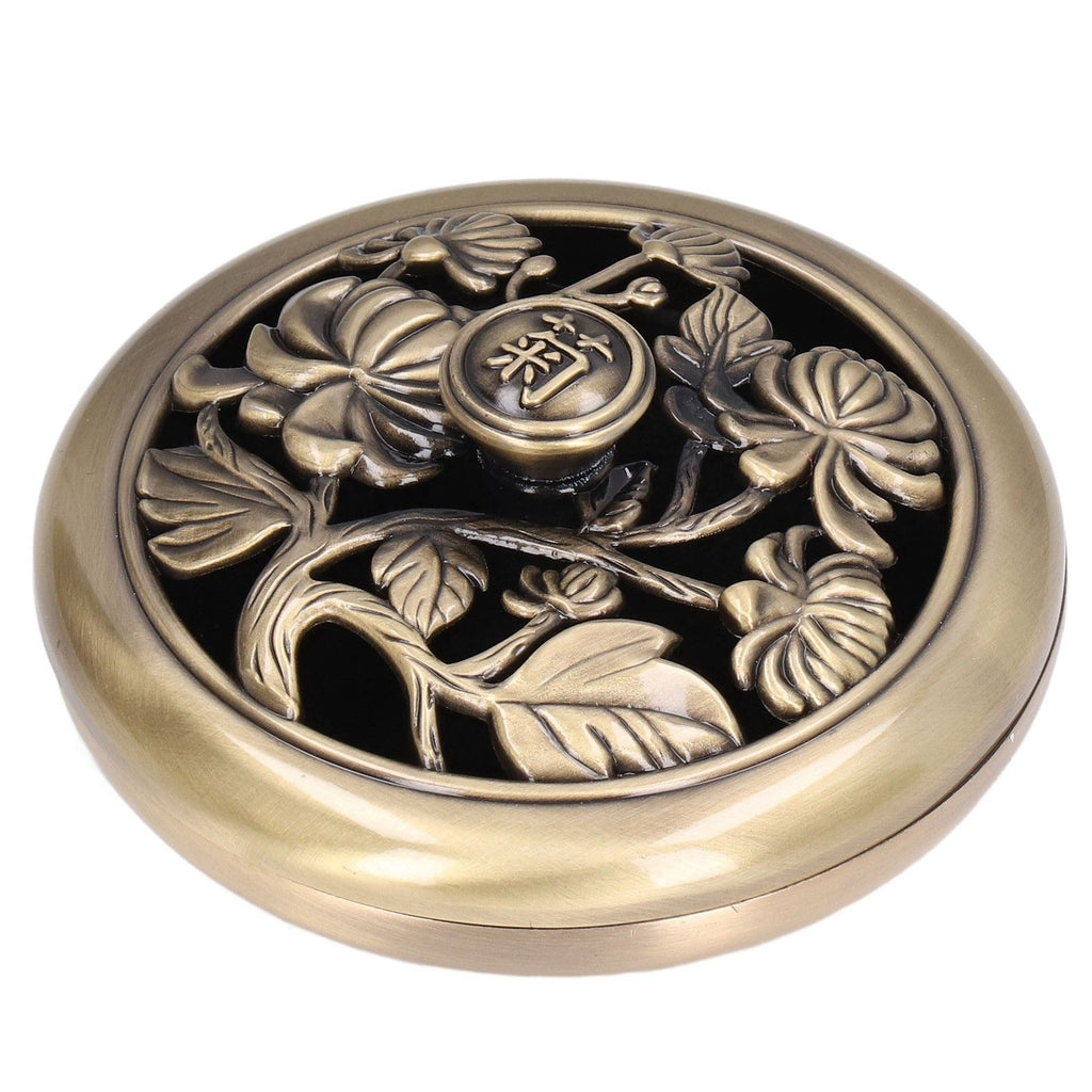Coil Incense Burner Tray Vintage Incense Bowl Holder Metal Alloy for Living Room Bedroom Office367
