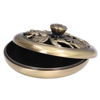 Coil Incense Burner Tray Vintage Incense Bowl Holder Metal Alloy for Living Room Bedroom Office367