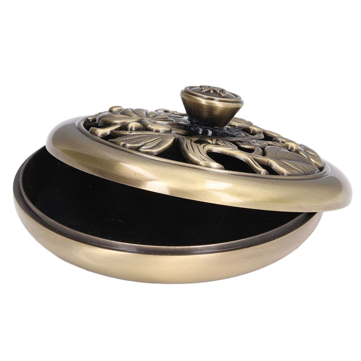 Coil Incense Burner Tray Vintage Incense Bowl Holder Metal Alloy for Living Room Bedroom Office367
