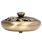 Coil Incense Burner Tray Vintage Incense Bowl Holder Metal Alloy for Living Room Bedroom Office367