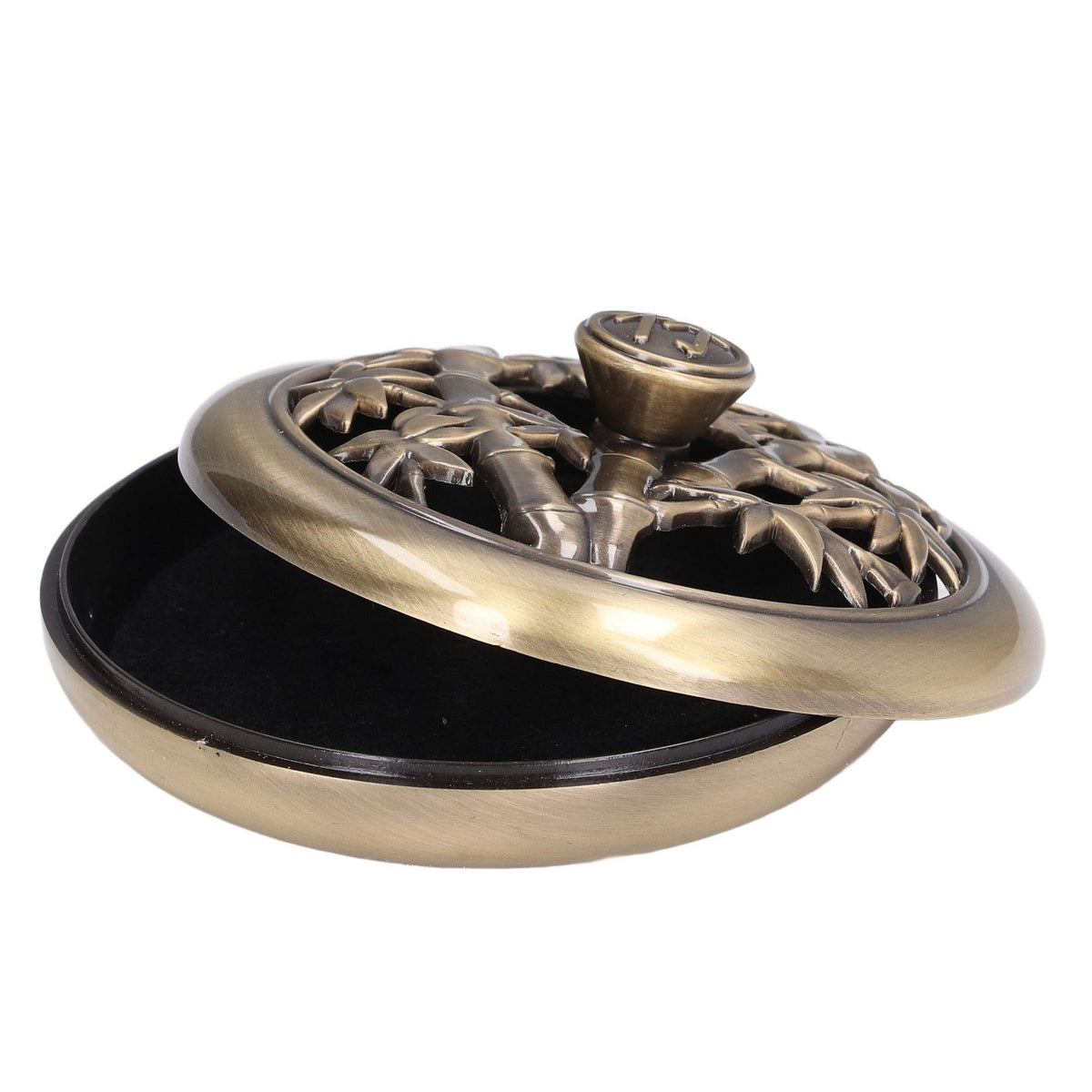 Coil Incense Burner Tray Vintage Incense Bowl Holder Metal Alloy for Living Room Bedroom Office366