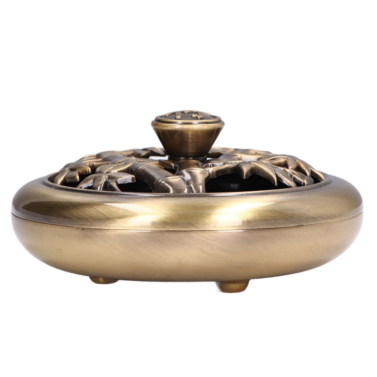Coil Incense Burner Tray Vintage Incense Bowl Holder Metal Alloy for Living Room Bedroom Office366